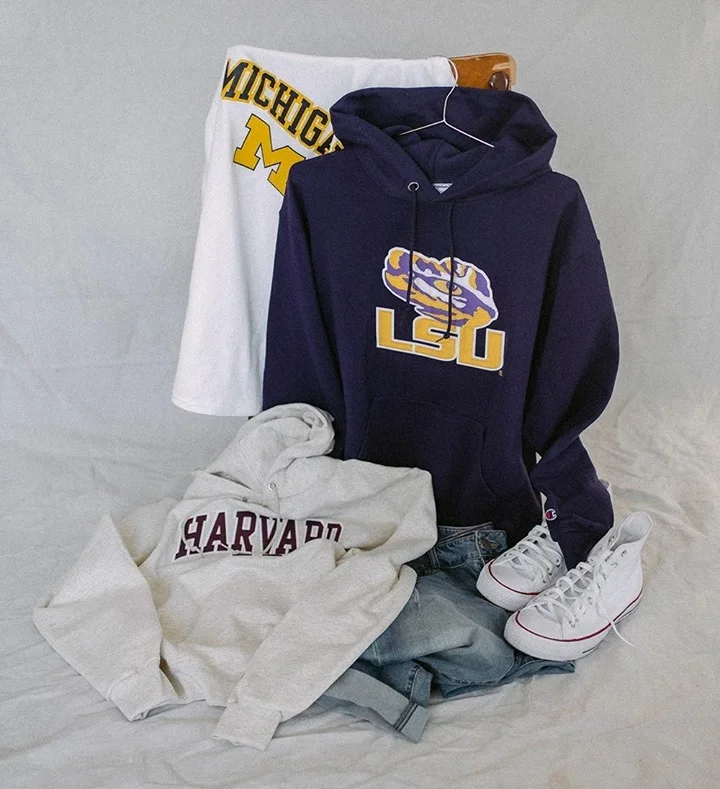 Outfit set with hoodie, sneakers, and t-shirt featuring custom t shirts clothing and unique prints